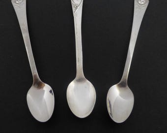 Lote de 3 cucharas diferentes para bebé Gerber, de acero inoxidable plateado Oneida