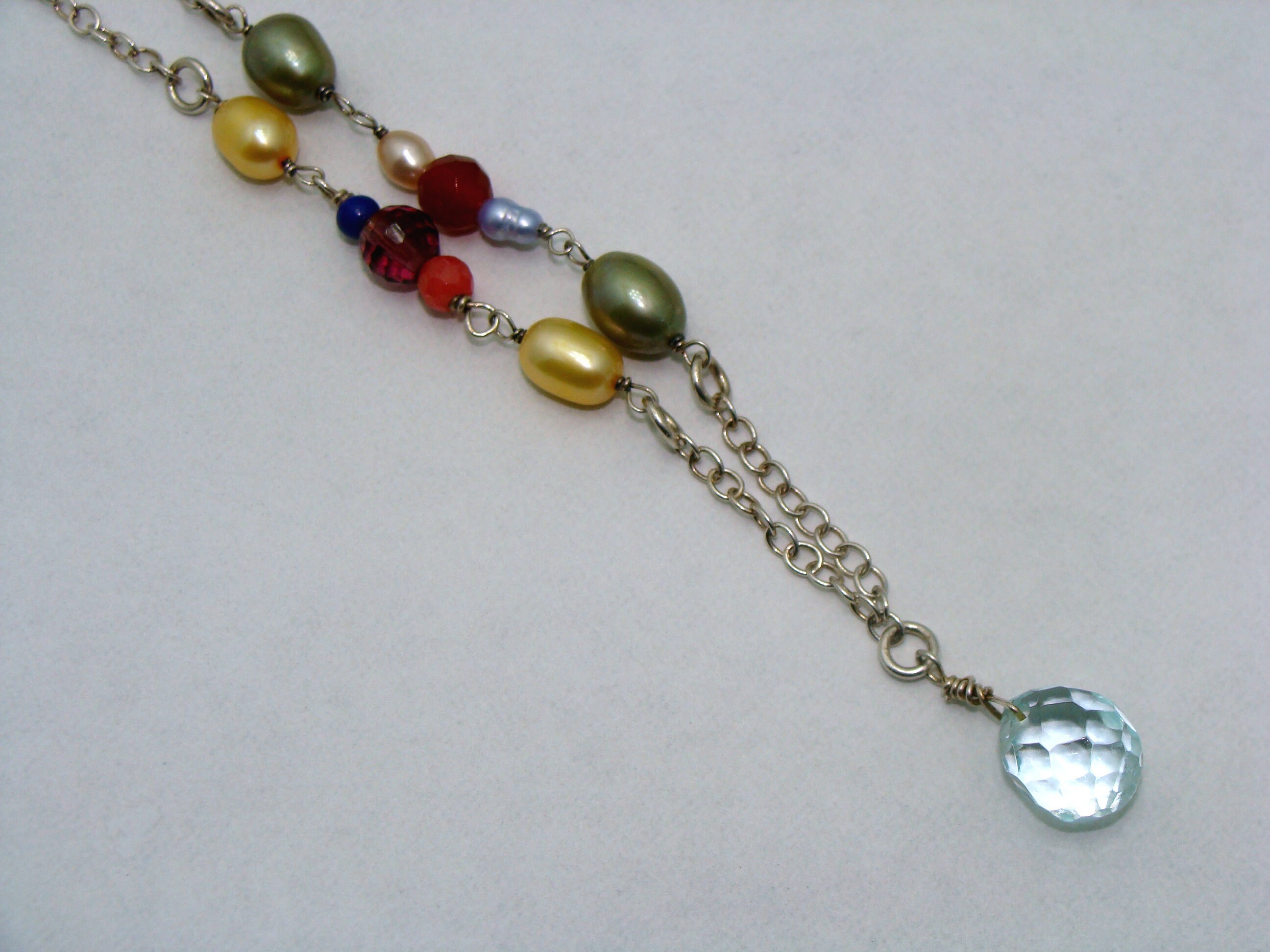 Jimmy Quiroga handmade necklace sterling silver pearls Etsy