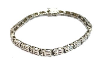 Vintage Ross Simons sterling bracelet brutalist nugget 925 silver jewelry