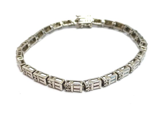 Vintage Ross Simons sterling bracelet brutalist nugget 925 silver jewelry