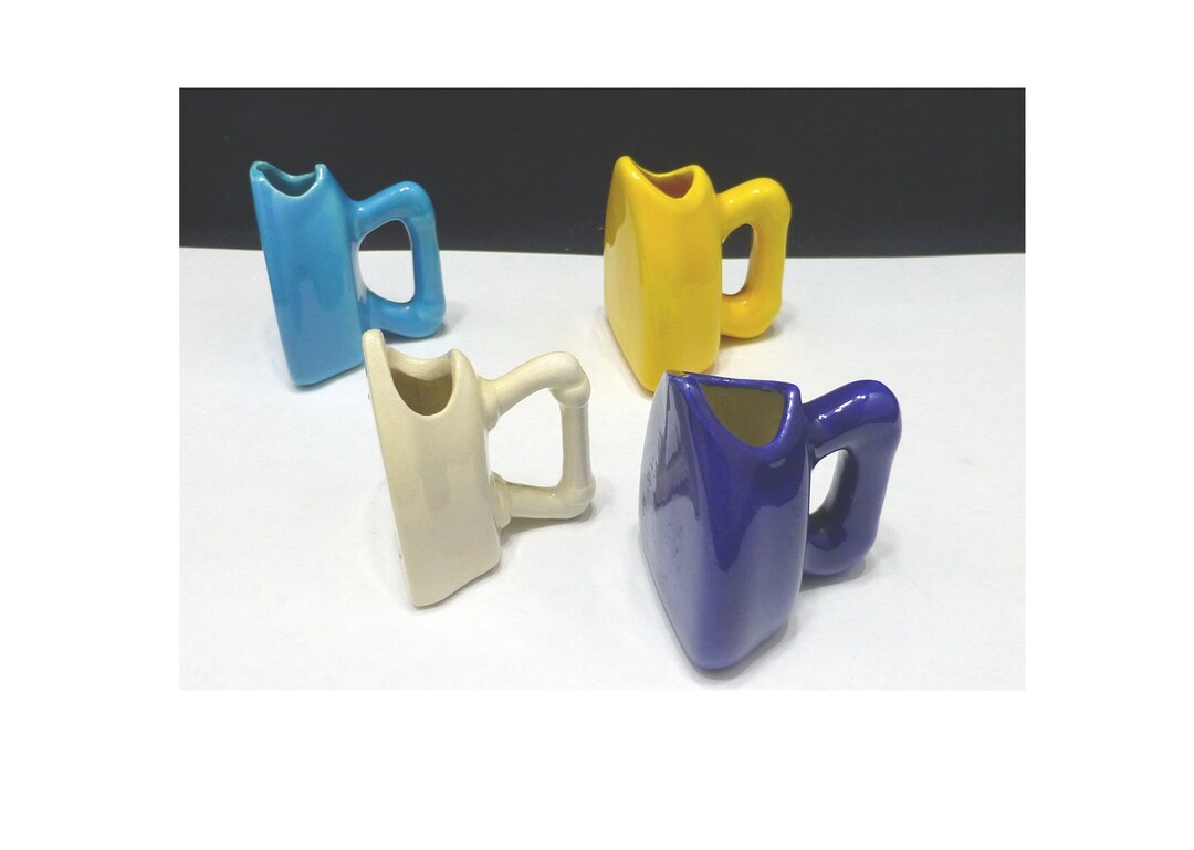 Cute Collection Primary Colors Vintage Iron Toothpick Holder Lot of 4