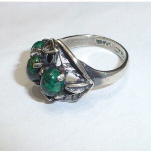 Israel Chrysocolla gemstone ring silver hand made artisan | Etsy