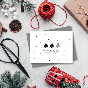 Cartes de joyeux Noël, sapin de Noël scintillant, carte de sapin de Noël, cartes faites main
