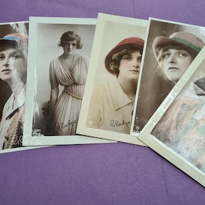 Actrices de teatro y cine, Gladys Cooper - postales fotográficas originales
