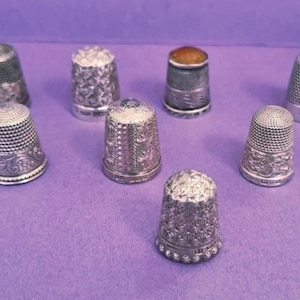 Antique Sterling Silver Thimbles Full English Hallmarks, Priced ...