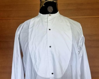 1930s smooth fronted shirt, Anthony Donald 'Rocket' - collar 15 ins