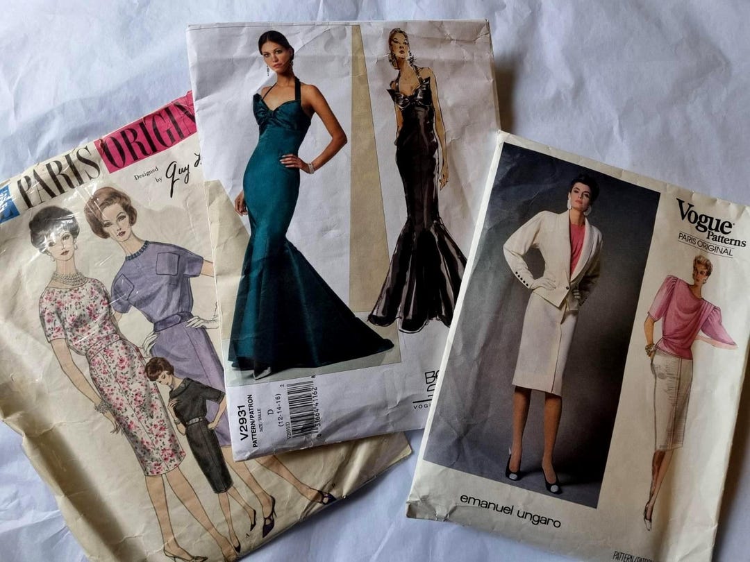 Original Vintage Late 1950s and 1980s Vogue Patterns - Etsy