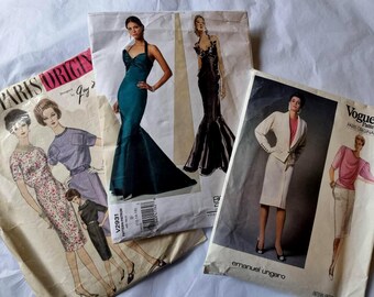 Original vintage late 1950s and 1980s Vogue Patterns
