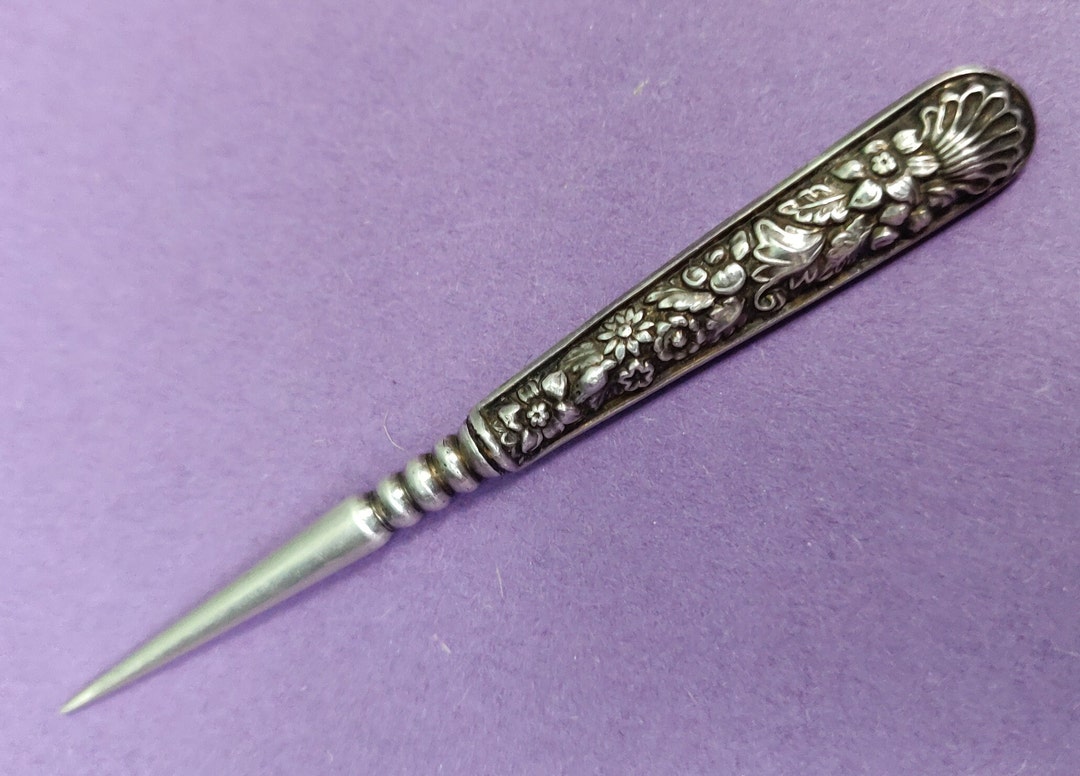 Antique Sewing Awl / Fid / Stiletto in the Classical Style. Steel and