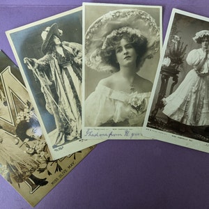 Actrices eduardianas de teatro y cine - postales fotográficas originales