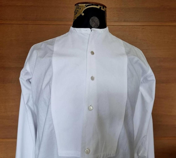 Mid Century marcella bibbed formal dinner shirt, size 14 collar