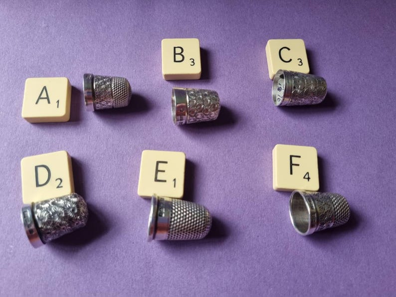 Antique sterling silver thimbles full English hallmarks, priced individually image 1