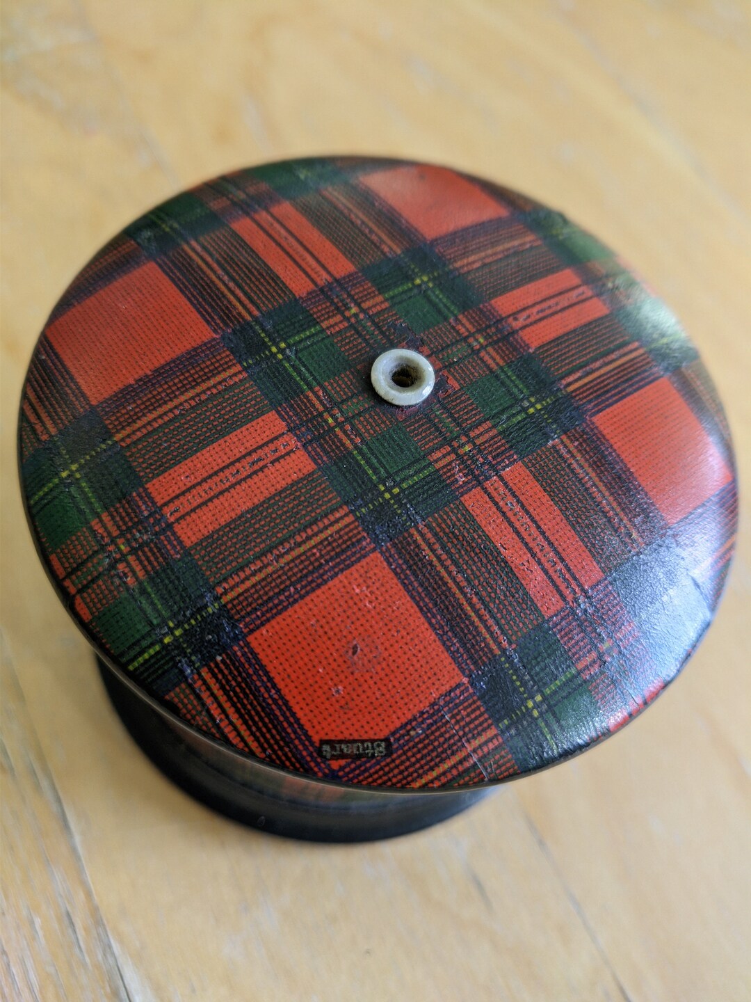 REDUCED PRICE Tartanware Thread Dispenser Late Victorian / Early 20th