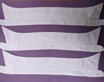Vintage detachable collars in cotton pique,  sizes 15.5, 16