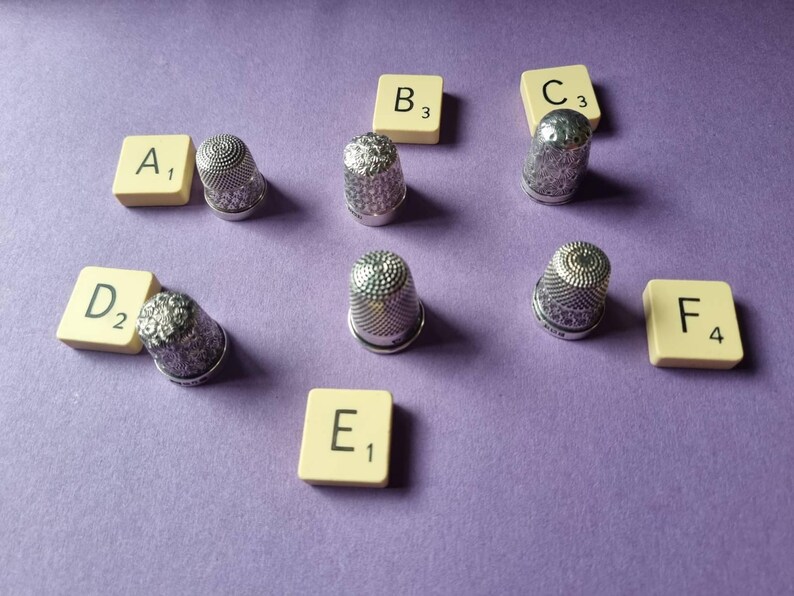 Antique sterling silver thimbles full English hallmarks, priced individually image 4