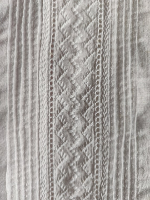 Broderie Anglaise trimmed hand sewn and embroider… - image 8