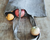 Linen Tote Bag / Grey Beige Bag