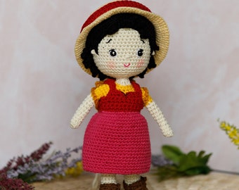 Heidi de Los Alpes PDF/Heidi Amigurumi Doll PDF Pattern/Heidi Patrón Amigurumi/Heidi from The Alps.Written Instructions how to make the doll