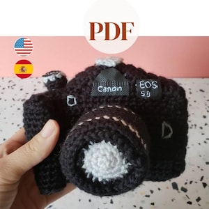Amigurumi Camera Crochet Pattern, Reflex Camera Toy (PDF)