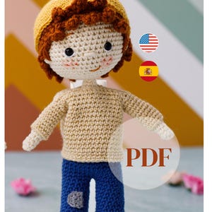 Pedro el mejor amigo de Heidi. Patrón digital. Pedro y Heidi de los Alpes. Patrón descargable para tejer amigurumis