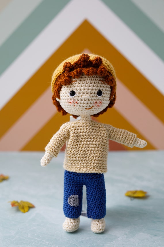 Peter il migliore amico della bambola Amigurumi di Heidi. Modello PDF. Heidi e il suo amico Peter. Pedro il migliore amico di Heidi. PDF scaricabile Patron. Etsy Italia