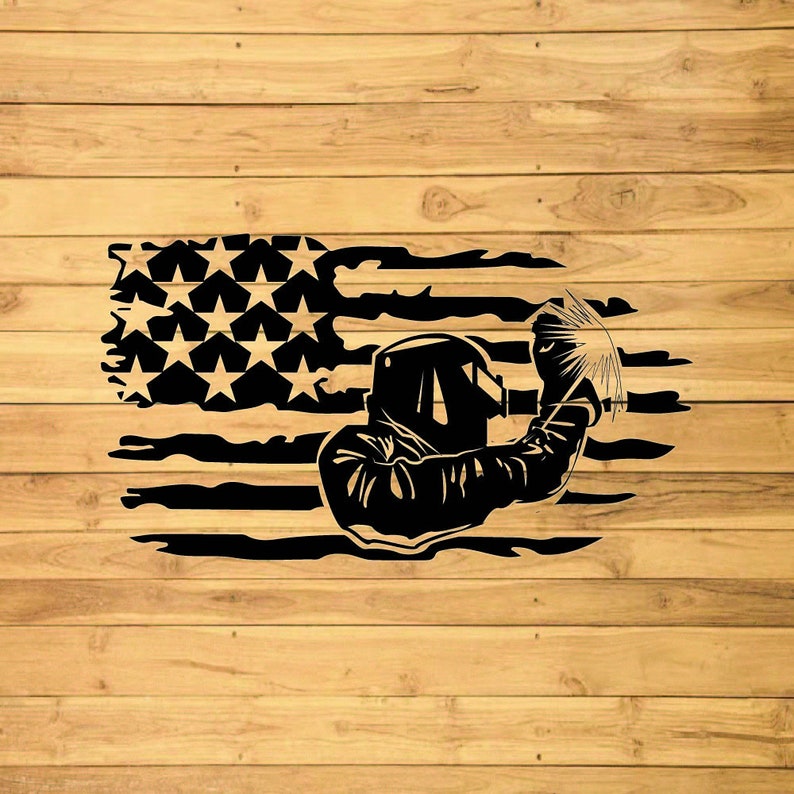American Flag Welding Logos