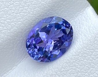 Pietra preziosa di tanzanite naturale di grado AA+ a taglio ovale per gioielli ad anello a prezzo ragionevole, pietra di tanzanite blu violacea proveniente dalla Tanzania