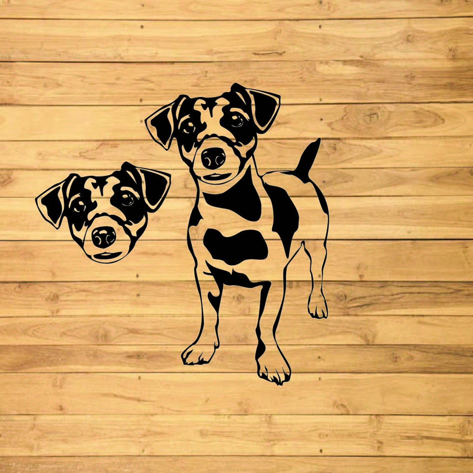 Jack Russell SVG Silhouettes dxf Dog SVG Files voor Cricut Etsy Nederland