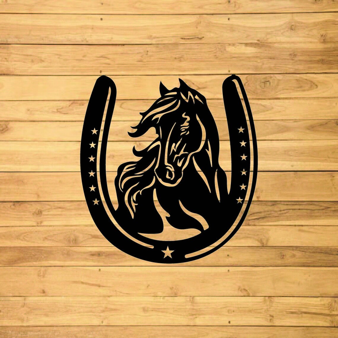 Horseshoe SVG DXF Horse Clipart Animals Cut File for Laser Etsy