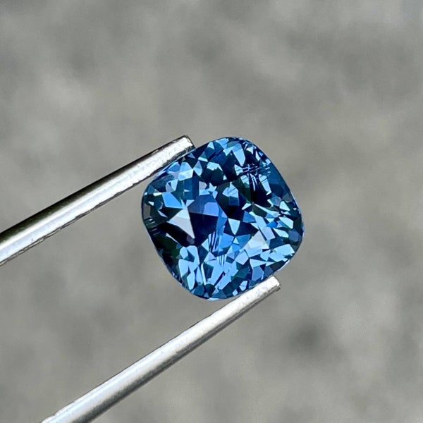 2.50 Carats Violetish Blue Color Change Spinel Stone Cushion Cut Natural Gemstone from Tanzania for Jewelry Perfect Ring Size Loose Spinel