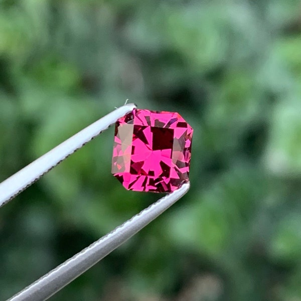 1.45 carats Incredible Hot Pink Garnet Stone Custom Precision Cut Natural Loose Gemstone from Malawi for Rings fancy cut garnet stone