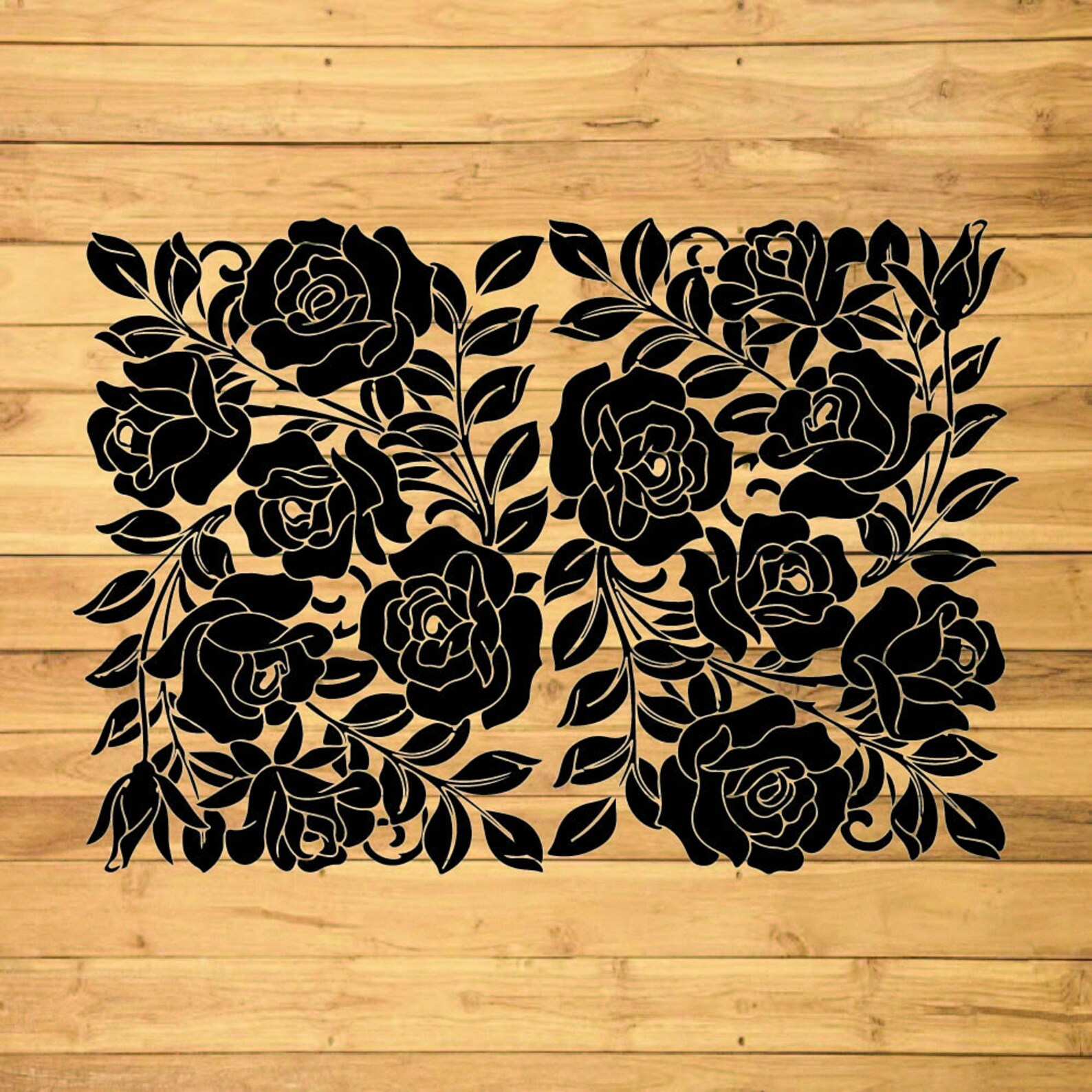 Rose Pattern Tooled Leather SVG Western Tooled Leather SVG Etsy