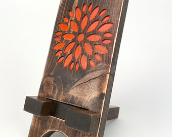 Phone Stand-Cell Phone Stand-Cell Phone Stand for Desk-Phone Stands-Mobile Cell Phone Holder-Wood Cell Phone Stand