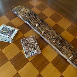 3 pistes- Bois uniquement Style Wine Stave Cribbage Board-Wood Cribbage Board-Cribbage Boards-Custom Cribbage Board-Cribbage Board