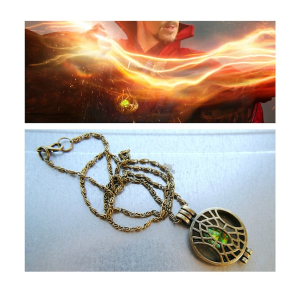 Eye of Agamotto Pendant - Infinity Stone Collection -  Inspired -  Doctor Strange - Locket Necklace - The Avengers