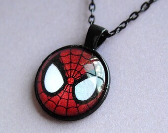 Spider-Man Necklace -- Peter Parker -- The Avengers -- Handmade