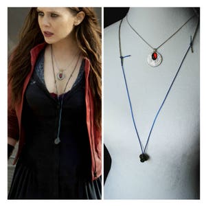 Collier Age Of Ultron Scarlet Witch - Réplique du film - Bijoux Cosplay - Scarlet Witch Cosplay - Wanda Maximoff - The Avengers