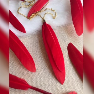 Hawks Inspired Feather Necklace -- Anime Jewelry -- Handmade