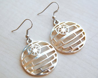 BACKORDER (READ DESCRIPTION) Death Star Earrings -- Star Wars Jewelry -- Darth Vader -- Star Wars Earrings