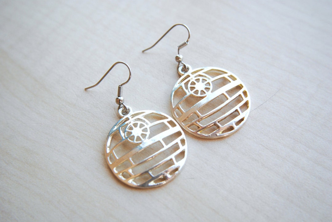 Death Star Earrings Star Wars Jewelry Darth Vader Star Wars Earrings Etsy