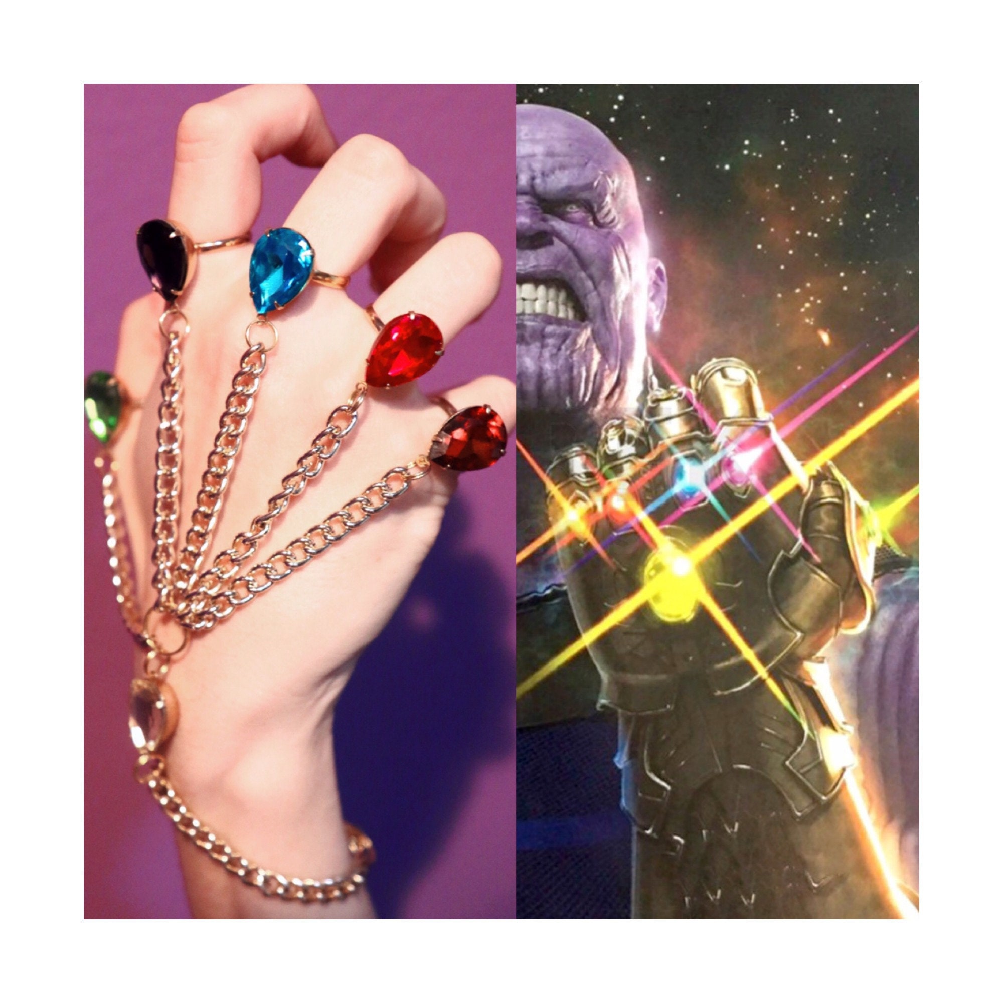 Infinity Gauntlet Thanos Avengers Infinity War Inspired Bracelet Inspired  Cosplay Finger Hand Bracelet Marvel Infinity Stones - Etsy Norway