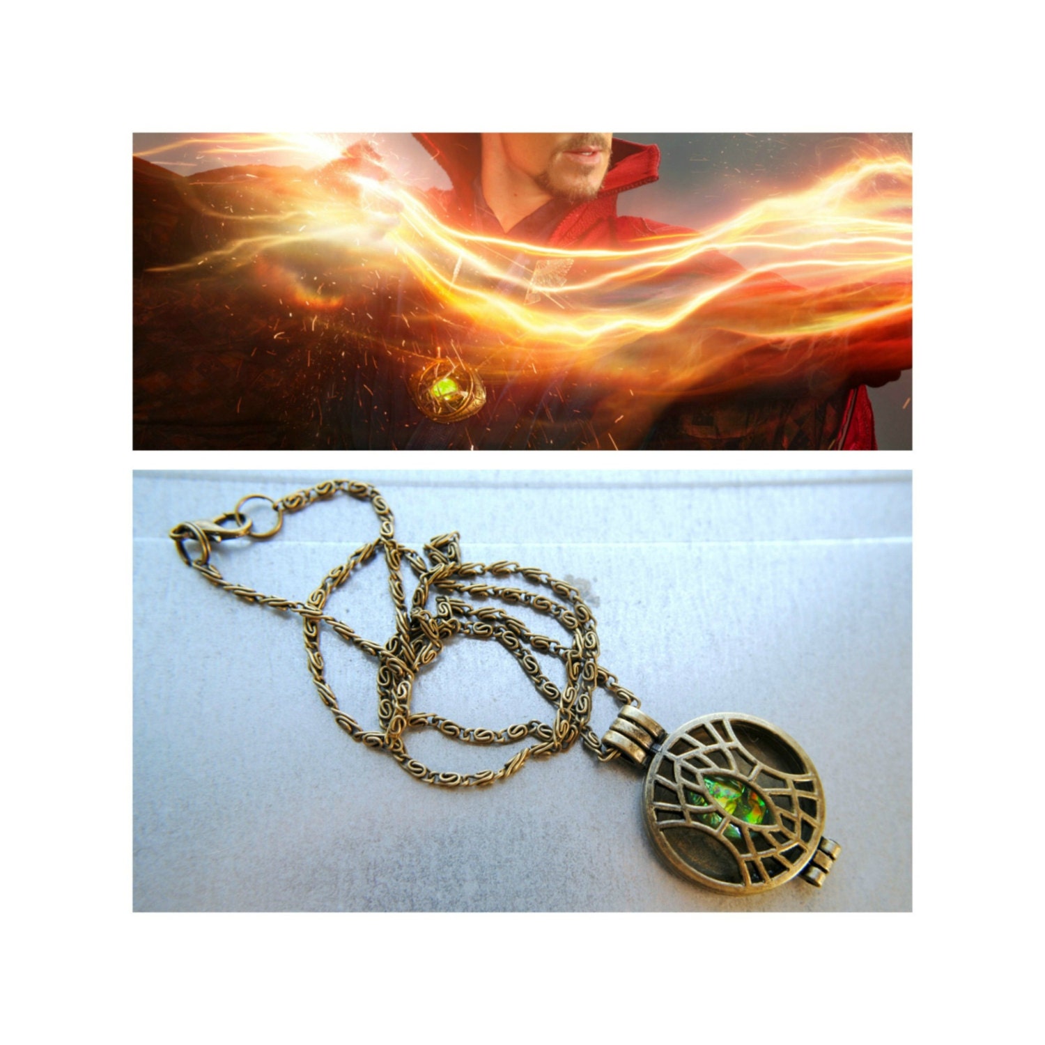 Buy Doctor Strange Necklace Eye of Agamotto Costume Prop Stone Pendant Glow  in The Dark Online at desertcartINDIA