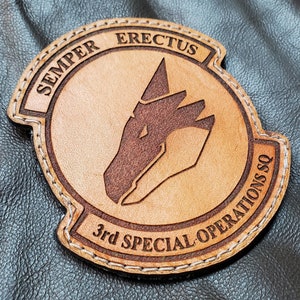 3rd Special Operations Squadron Leather Patch – USAF 3rd SOS Emblem – Handcrafted Military Patch - Morale Patch