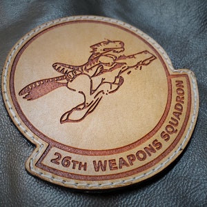 26th Weapons Squadron Leather Patch