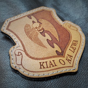 5th Bomb Wing Leather Patch – USAF B-52 Stratofortress – ręcznie wykonana naszywka wojskowa