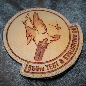556th Test and Evaluation Squadron Leather Patch