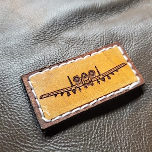 Aircraft Leather Pen Tab Patch