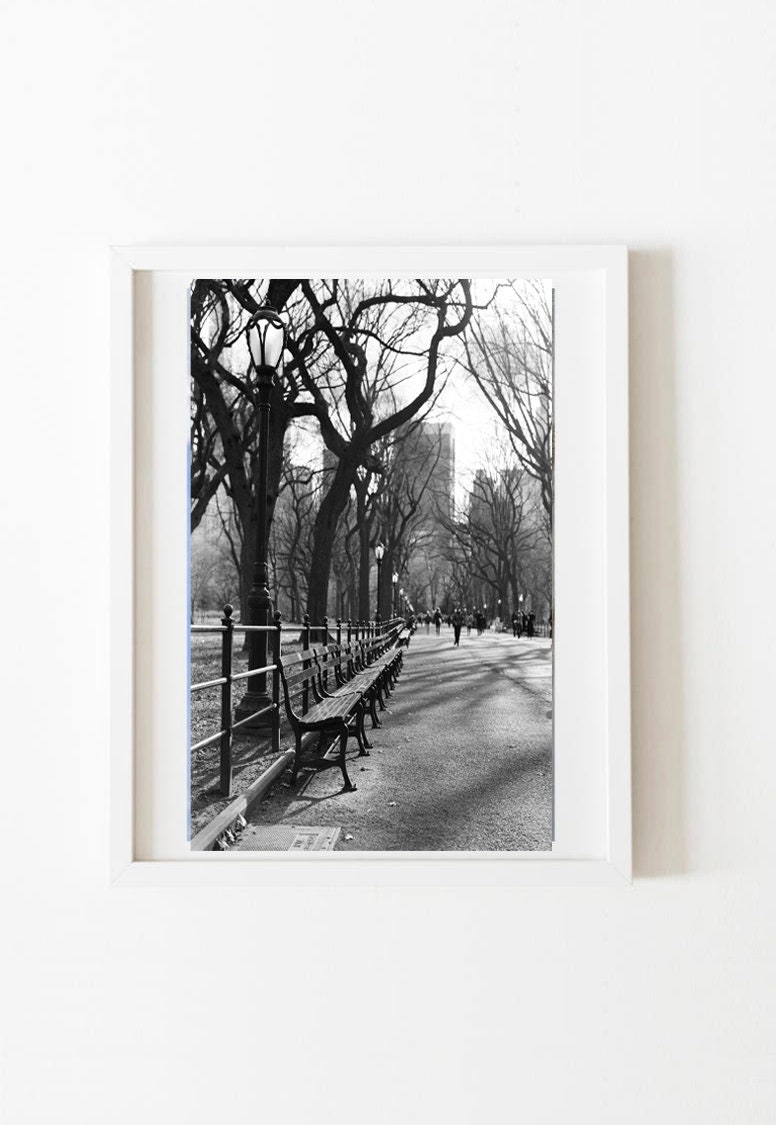 Black & White NYC Photography Print Liberty Walk Central | Etsy