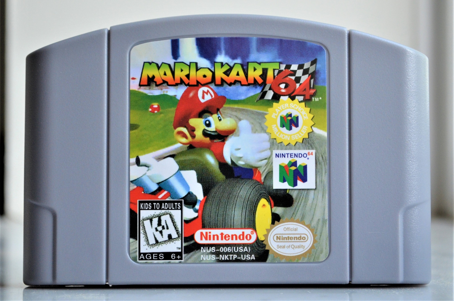 Mario Kart 64 reproduction N64 cartridge / game pak NTSC Etsy