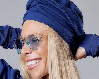 Blue Turban Hat